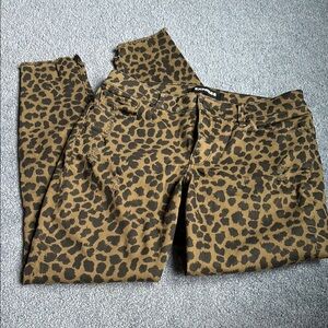 Distressed Express Animal Print Cheetah Leopard Jeans 8L
